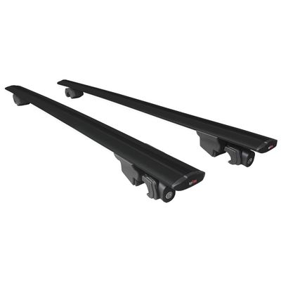 apline Compatible with Kia Sedona 3 (YP) 2015-2020 Hook Model Car Roof Rack Cross Bar Black Aluminium 2 Bars
