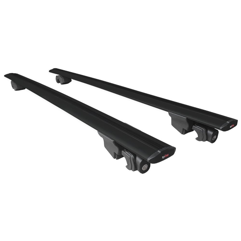 apline Compatible with Kia Sedona 3 (YP) 2015-2020 Hook Model Car Roof Rack Cross Bar Black Aluminium 2 Bars