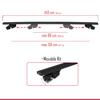 apline Compatible with Kia Sedona 3 (YP) 2015-2020 Hook Model Car Roof Rack Cross Bar Black Aluminium 2 Bars view 3