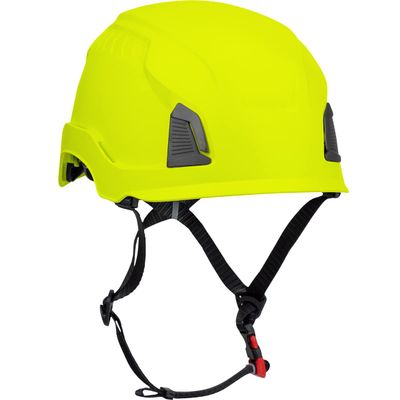 PIP Traverse Non-Vented, Industrial Climbing Helmet with MIPS Technology, ABS Shell, EPS Foam Impact Liner, HDPE Suspension, 4-Point Chin Strap, Hi-Vis Yellow, ANSI II (280-HP1491RM-44)