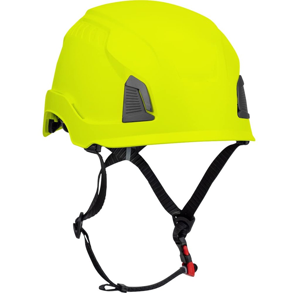 PIP Traverse Non-Vented, Industrial Climbing Helmet with MIPS Technology, ABS Shell, EPS Foam Impact Liner, HDPE Suspension, 4-Point Chin Strap, Hi-Vis Yellow, ANSI II (280-HP1491RM-44)