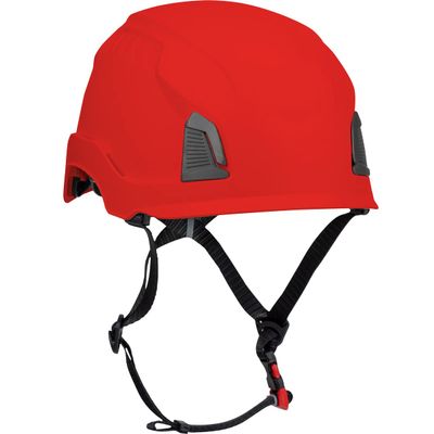 PIP Traverse Non-Vented, Industrial Climbing Helmet with MIPS Technology, ABS Shell, EPS Foam Impact Liner, HDPE Suspension, 4-Point Chin Strap, ANSI II, Red (280-HP1491RM-15)