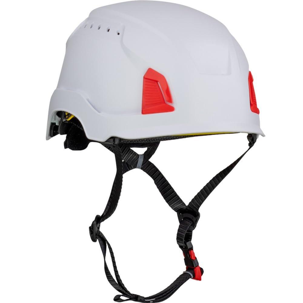 PIP Traverse Vented, Industrial Climbing Helmet with MIPS Technology, ABS Shell, EPS Foam Impact Liner, HDPE Suspension, 4-Point Chin Strap, ANSI II, White (280-HP1491RVM-01)