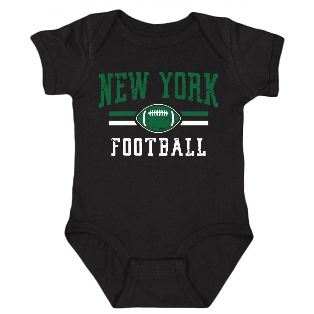 New York Retro Team Kid's Bodysuit for Football Fans (Black, 24M)