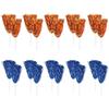 Anderson's Premium Metallic Orange and Royal Blue Foil School Spirit Shakers Cheerleader Pom Poms Sports Football Basketball Homecoming Squad Team Party Dance Club Performance Celebration Pack of 20 view 2