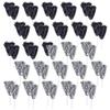 Anderson's School Spirit Shakers, Cheerleader Pom Poms, Sports Fan Gear, Football Accessories, Homecoming, Black and Silver, Silver & Black, 50 Count view 2