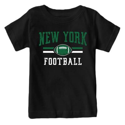 New York Football Retro Team Kid's Fan T-Shirt (Black Shirt, YXS)