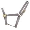 Reinsman Classic Nylon Halter (9709) | Durable Double-Ply 1-Inch Nylon Halter with Adjustable Buckle at Crown & Resistant Hardware | Horse Tack for Everyday Riding, Graphite Gray, Small Horse view 1