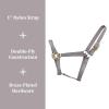 Reinsman Classic Nylon Halter (9709) | Durable Double-Ply 1-Inch Nylon Halter with Adjustable Buckle at Crown & Resistant Hardware | Horse Tack for Everyday Riding, Graphite Gray, Small Horse view 3