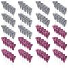 Anderson's Premium Metallic Silver and Pink Foil School Spirit Shakers Cheerleader Pom Poms Sports Football Basketball Homecoming Squad Team Party Dance Club Performance Celebration Pack of 100 view 2