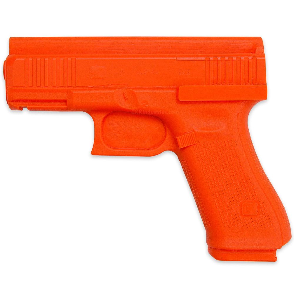 American Safety Props - Non-Functional Solid Polymer Holster Molding Gun Prop - (Prepped) - Blaze Orange - U.S.A. Made - Compatible with Glock 45