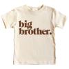 Bold Promoted to Big Brother Sibling Reveal Shirt for Boys Sibling Outfit Brown on Natural Shirt Youth Small view 1