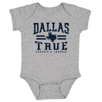 Vintage Dallas Baby Bodysuit for Football Fans (Sport Grey, 24M)