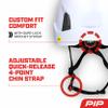 PIP Traverse Non-Vented, Industrial Climbing Helmet with MIPS Technology, ABS Shell, EPS Foam Impact Liner, HDPE Suspension, 4-Point Chin Strap, ANSI II, White (280-HP1491RM-01) view 2