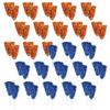 Anderson's Premium Metallic Orange and Royal Blue Foil School Spirit Shakers Cheerleader Pom Poms Sports Football Basketball Homecoming Squad Team Party Dance Club Performance Celebration Pack of 50 view 2