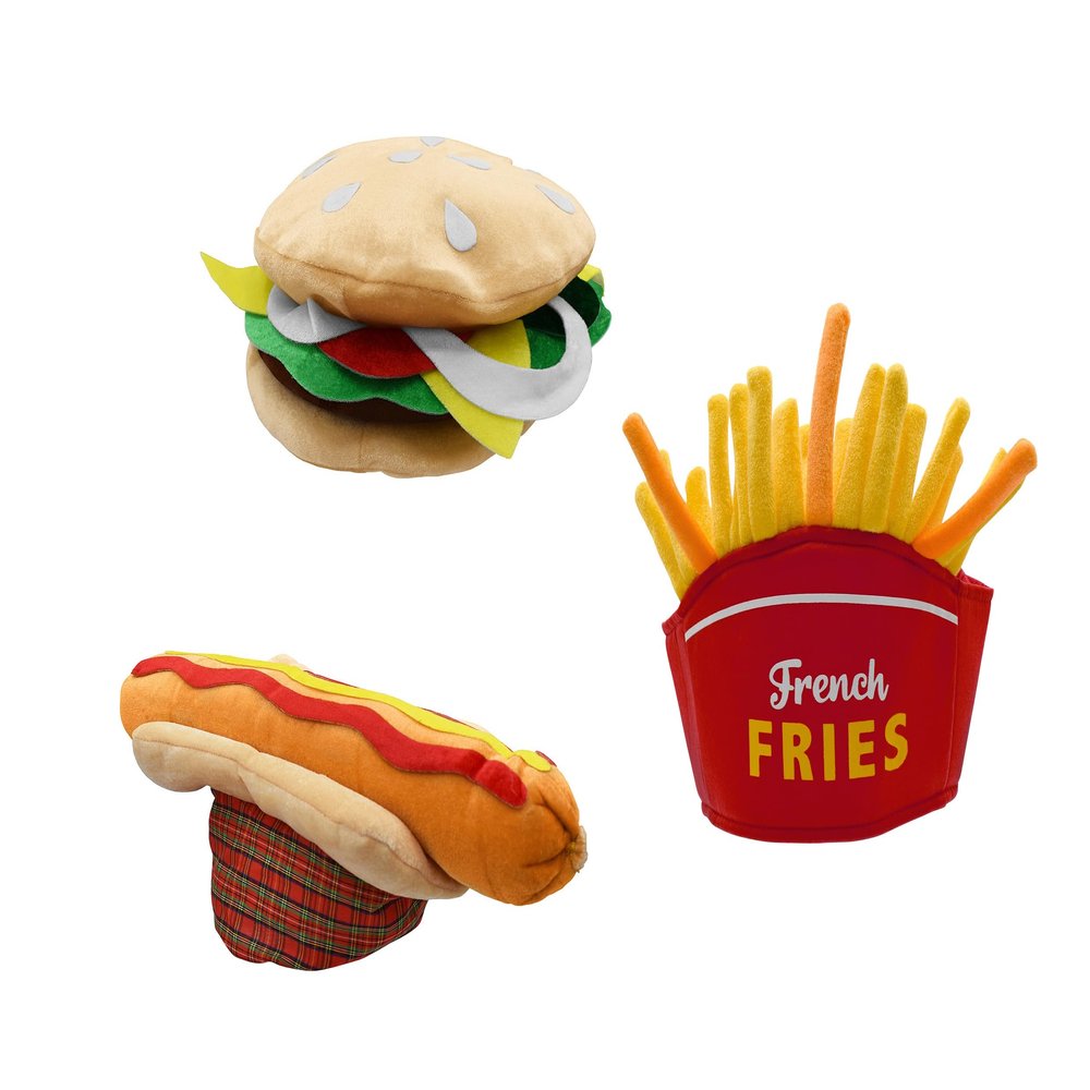 Nicky Bigs Novelties Funny Party Crazy Silly Food Hats French Fries Hamburger Hot Dog Hat Chef Theme Novelty Costume Dress Up