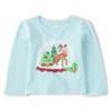 The Children's Place Baby-Girls and Toddler All Holidays Long Sleeve Graphic T-Shirts Christmas Snow Globe 2T view 1