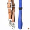 HILASON Tan with Blue 8 Ft Horse Western Leather Rubber Grip Barrel Split Reins | for Horses Rein view 2
