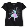 The Children's Place Girls' Gymnastics,Cheer,Dance Short Sleeve Graphic T-Shirts, Ballerina on Pointe, X-Large view 1