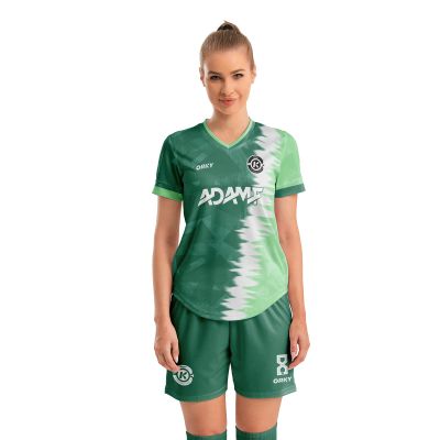 ORKY Custom Soccer Jersey, Women Futbol Shirt Short Set, Personalize Name Team Sport Uniform(Green L)
