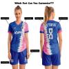ORKY Custom Soccer Jersey, Women Futbol Shirt Short Set, Personalize Name Team Sport Uniform(Blue L) view 4
