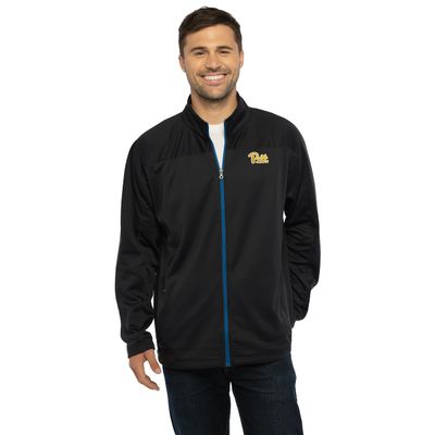 Vantage Apparel Men's Collegiate Full Zip Soft Shell Micro Fleece Jacket, Pittsburgh Panthers, Royal, X-Large