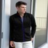 Vantage Apparel Men's Collegiate Full Zip Soft Shell Micro Fleece Jacket, Pittsburgh Panthers, Royal, X-Large view 3