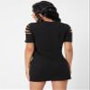 ODOCA Dresses for Women Ripped Detail Solid Dress (Color : Black, Size : X-Small) view 2