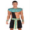 Alvivi Men Ancient Roman Costume Set Egypt Prince Role Play Outfit for Halloween Dress Up Party Black Large view 2