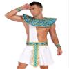 Alvivi Men Ancient Roman Costume Set Egypt Prince Role Play Outfit for Halloween Dress Up Party White Large view 1