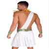 Alvivi Men Ancient Roman Costume Set Egypt Prince Role Play Outfit for Halloween Dress Up Party White Large view 4