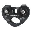 NewDoar Zip Line Pulley,28KN Double Tandem Speed Dual Trolley with Ball Bearing,CE Certified for Climbing, Rescue Lifting Aluminum Fixed Eye Pulley (Stainless Steel Wheel Black) view 1