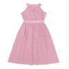 Manyakai Kids Girls Sleeveless Floral Lace Shiny Rhinestone Maxi Dress Dance Birthday Party Bridesmaid Gown Pink 6 Years view 3