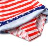 4th of July Toddler Girls Short Sleeve Stripe Printing Swimsuit Girl's Summer Beach Bathing Jumpsuit (Red, 12-18 Months) view 4