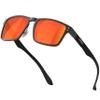 ATTCL Luxury Polarized Sunglasses Men Driving: Lightweight Rectangular Metal Frame Premium Fiber Temples UV Protection Travel Daily Wear 8999 Red view 1