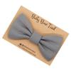 Handmade Pre-Tied Clip on Bow Tie for Baby to Young Boy (Medium, Grey) view 1