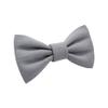 Handmade Pre-Tied Clip on Bow Tie for Baby to Young Boy (Medium, Grey) view 2