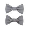 Handmade Pre-Tied Clip on Bow Tie for Baby to Young Boy (Medium, Grey) view 3