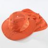 Home Prefer UPF50+ Mens Womens Sun Hat with Neck Flap Wide Brim UV Sun Protection Hat with Neck Flap Gardening Beach Fishing Orange view 4