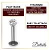 4Pcs Titanium G23 16g 3/8 10mm Labret Studs Piercing Jewelry 3mm Clear Aquamarine Blue Zircon Sapphire Ferido Ball M14395 view 3