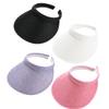 4PCS Sun Hat Wide Brim Sun Visor Summer Sun Protection Visor Caps Beach Tennis Golf Running Gardening Sun Hats view 1