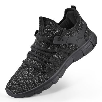 AOE Womens Walking Running Shoes Ultra Lightweight Breathable Mesh Tennis Shoes Non Slip Athletic Workout Gym Sneakers Starry Black 7women / 6men