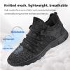 AOE Womens Walking Running Shoes Ultra Lightweight Breathable Mesh Tennis Shoes Non Slip Athletic Workout Gym Sneakers Starry Black 7women / 6men view 2