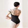 Daydance Turtleneck Black Teens Leotards for Ballet, Short Sleeve Dance Costumes for Practice view 2