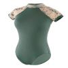 Daydance Green Dance Leotards for Girls Ballet, Hight Neck Embroidery Dance Clothes view 1