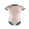 Daydance Green Dance Leotards for Girls Ballet, Hight Neck Embroidery Dance Clothes view 3
