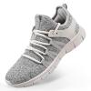 AOE Womens Walking Running Shoes Ultra Lightweight Breathable Mesh Tennis Shoes Non Slip Athletic Workout Gym Sneakers Starry Light Gray 8.5women / 7.5men view 1
