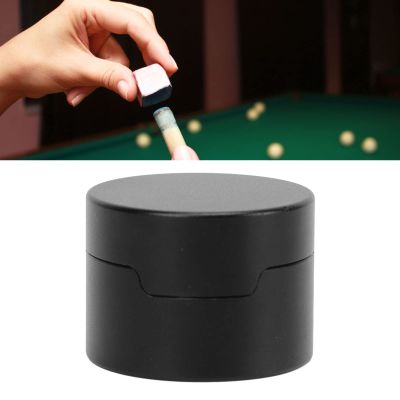 Saluaqui Billiard Cue Chalk Holder Billiard Pool Chalk Holder Billiard Chalk Case Round Cue Chalk Accessory Holder Aluminum Alloy Pool Cue Sport Accessories Black