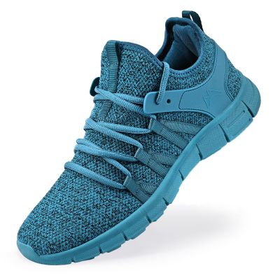 AOE Womens Walking Running Shoes Ultra Lightweight Breathable Mesh Tennis Shoes Non Slip Athletic Workout Gym Sneakers Starry Blue 8women / 7men