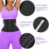 LUXURY-VITA Women Short Torso Waist Trainer Corset Trimmer 9 Steel Boned Tummy Control Body Shaper With Adjustable 3 Rows Of Hooks, Girdle For Women view 3